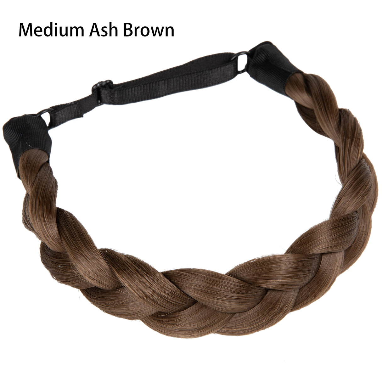 Synthetic Fishtail Braid Hairband Bohemian Style medium ash brown