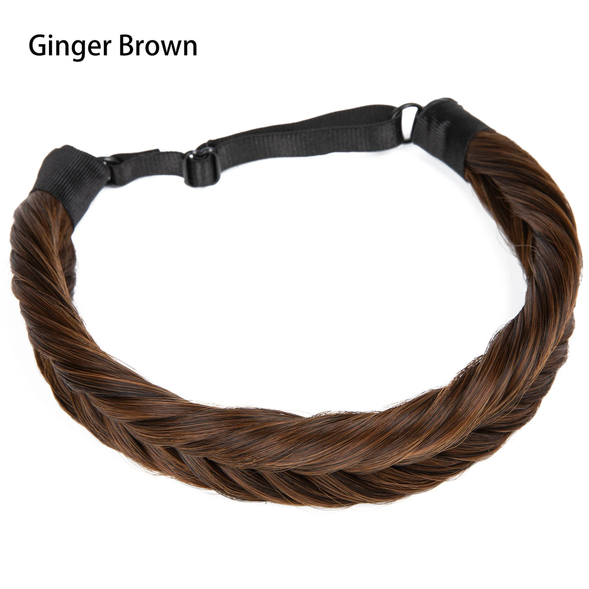 Synthetic Fishtail Braid Hairband Bohemian Style ginger brown