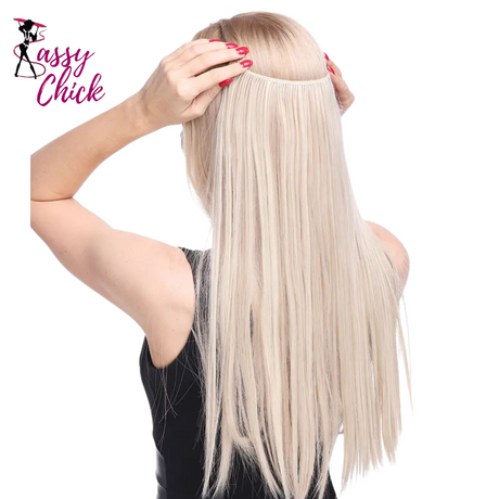 Synthetic Invisible Wire No Clips In Hair Extensions Sassy Chick Logo