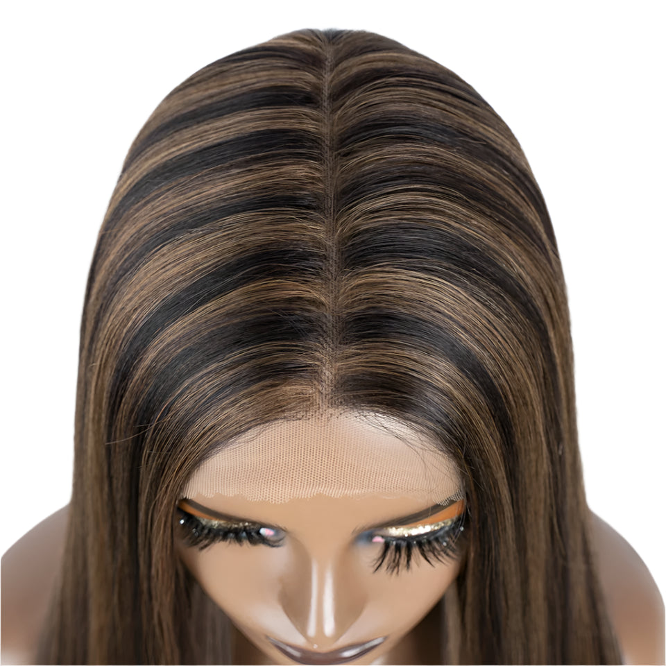 Synthetic Lace Front Wig 38 Inch Ombre Blonde line