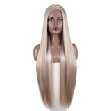 Synthetic Lace Front Wig 38 Inch Ombre Blonde blonde