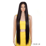 Synthetic Lace Front Wig 38 Inch Ombre Blonde black