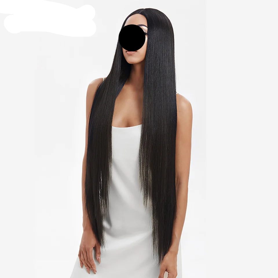 Synthetic Lace Front Wig 38 Inch Ombre Blonde black