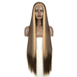Synthetic Lace Front Wig 38 Inch Ombre Blonde light brown