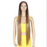 Synthetic Lace Front Wig 38 Inch Ombre Blonde blonde