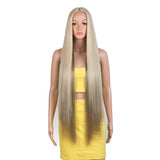 Synthetic Lace Front Wig 38 Inch Ombre Blonde blonde/ light brown