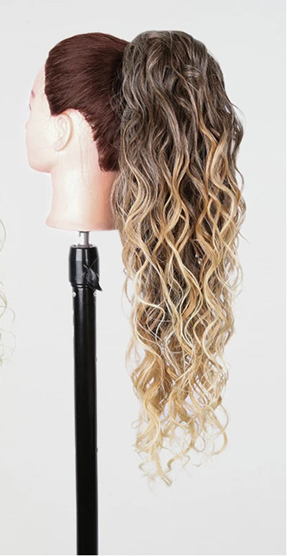 Synthetic Long Water Drawstring Curly Ponytails Hair Extension