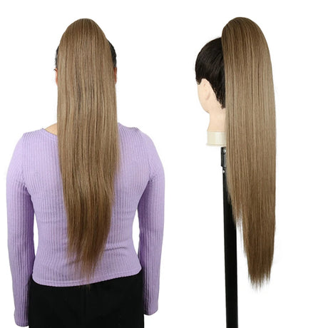 Synthetic Long Water Drawstring Curly Ponytails Hair Extension