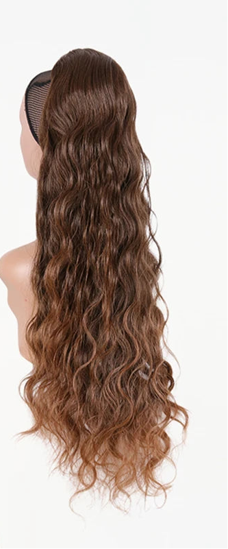 Synthetic Long Water Drawstring Curly Ponytails Hair Extension