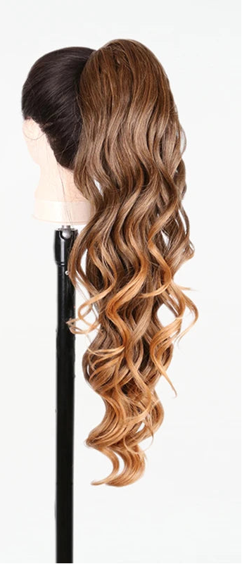 Synthetic Long Water Drawstring Curly Ponytails Hair Extension