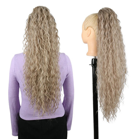 Synthetic Long Water Drawstring Curly Ponytails Hair Extension