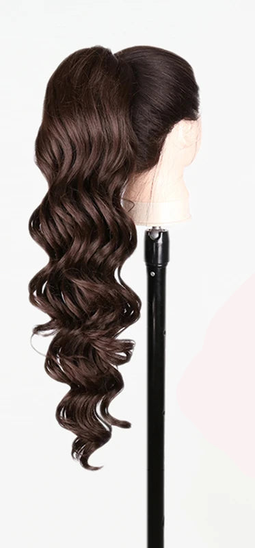 Synthetic Long Water Drawstring Curly Ponytails Hair Extension