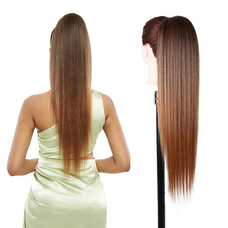 Synthetic Long Water Drawstring Curly Ponytails Hair Extension
