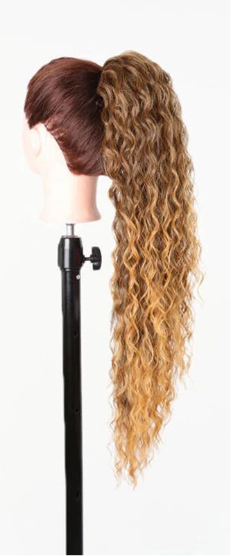 Synthetic Long Water Drawstring Curly Ponytails Hair Extension