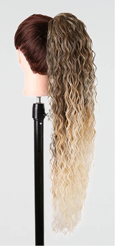 Synthetic Long Water Drawstring Curly Ponytails Hair Extension