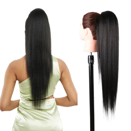 Synthetic Long Water Drawstring Curly Ponytails Hair Extension