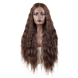 Synthetic Long Wavy Wig brown