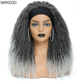 Ash Gray Synthetic Marley Braids Headband Wig