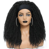 Black Synthetic Marley Braids Headband Wig