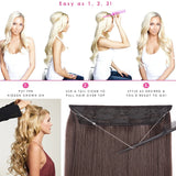 Synthetic No Clip Wave Hair Extensions