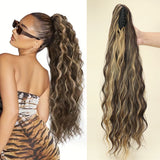 Synthetic Water Wave Claw Clip Ponytail