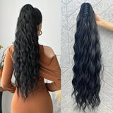 Synthetic Water Wave Claw Clip Ponytail