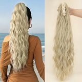 Synthetic Water Wave Claw Clip Ponytail