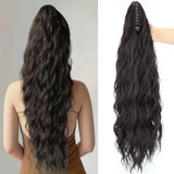 Synthetic Water Wave Claw Clip Ponytail