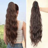 Synthetic Water Wave Claw Clip Ponytail