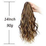 Size of Synthetic Water Wave Curly Claw Clip-in Ponytail Hair Extension