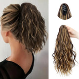 Highlight Synthetic Water Wave Curly Claw Clip-in Ponytail Hair Extension