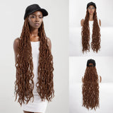 Synthetic Wig Extra Long Soft Braided With Baseball Cap
