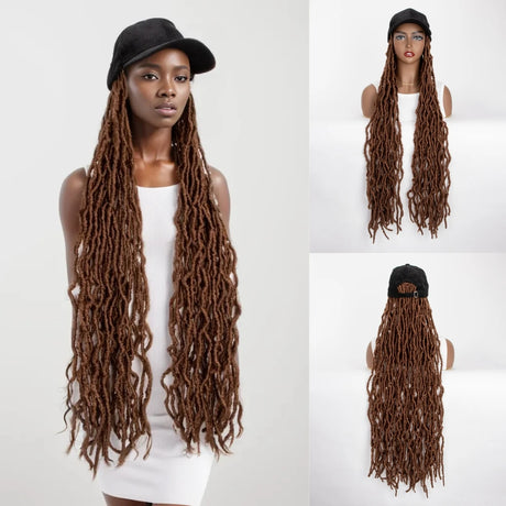 Synthetic Wig Extra Long Soft Braided With Baseball Cap