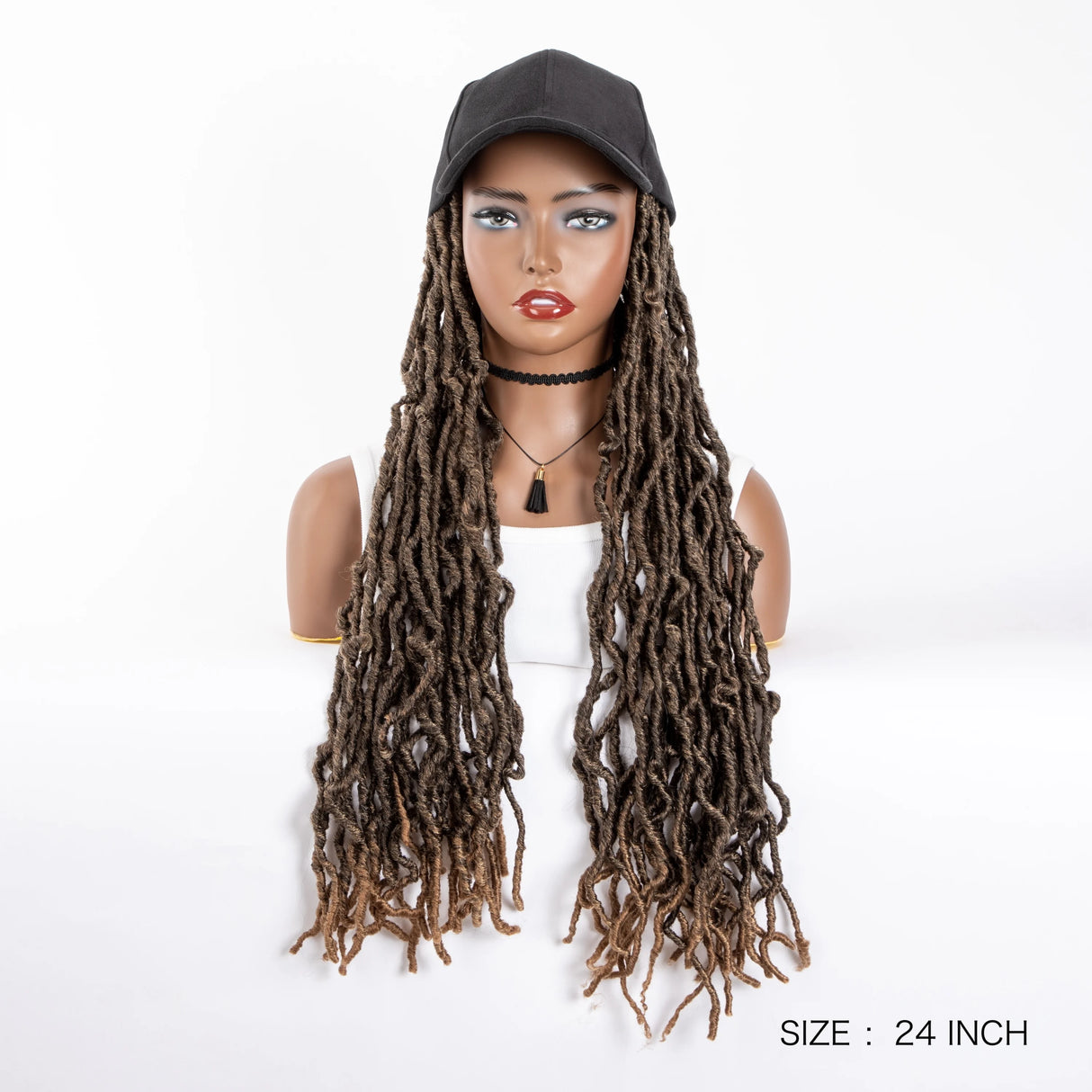 Synthetic Wig Extra Long Soft Braided With Baseball Cap