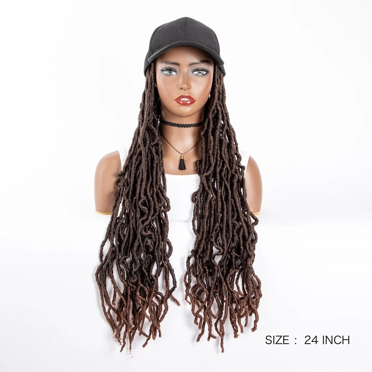 Synthetic Wig Extra Long Soft Braided With Baseball Cap