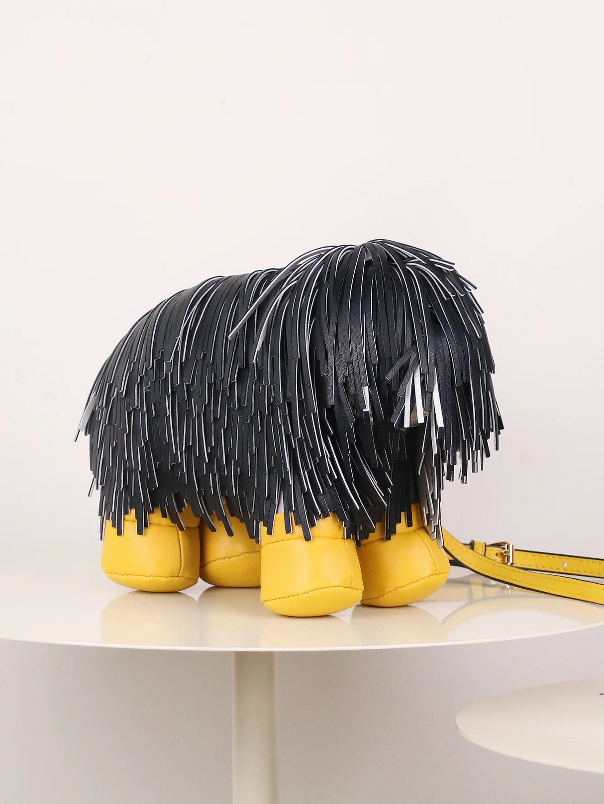 Black Tassel Puppy Animal Shape Handbag