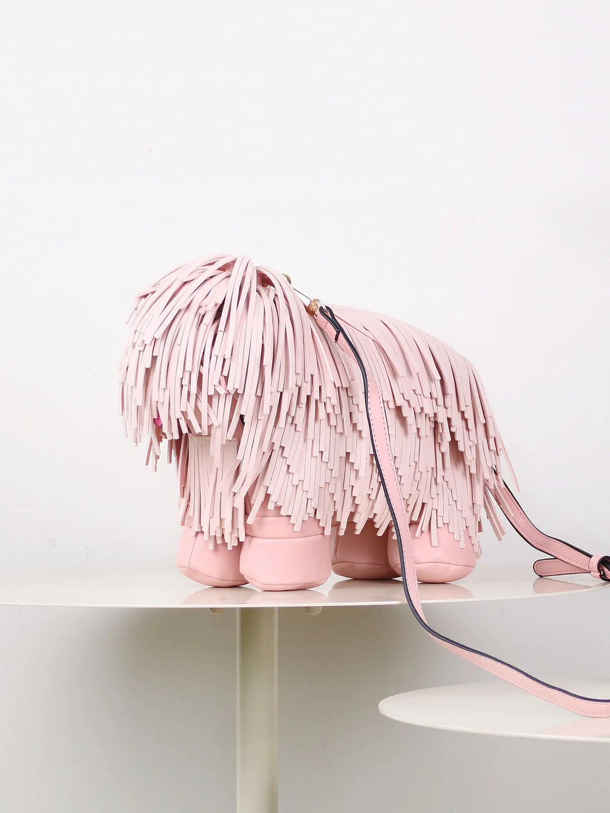 Pink Tassel Puppy Animal Shape Handbag
