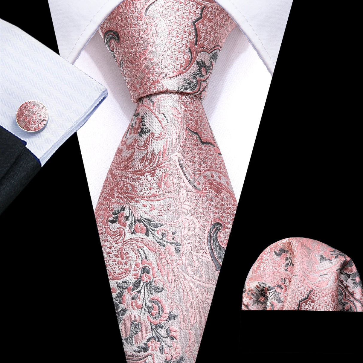 orange floral ties 