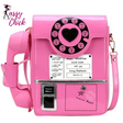 Telephone Shaped Shoulder Bag Sassy Chick Logo