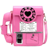 Pink Telephone Shaped Shoulder Bag