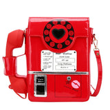 Red Telephone Shaped Shoulder Bag