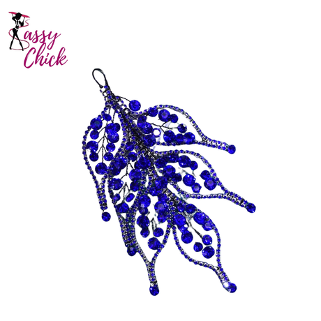 Tiara Bling Rhinestones Leaf Shape Hair Pieces Accessories Sassy Chick Logo