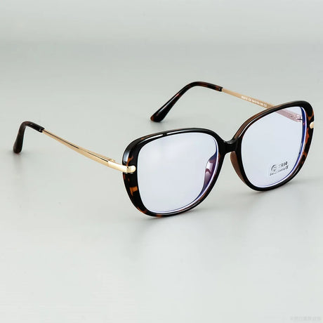 gold leopard Transparent  Anti Blue Light Square Eyewear