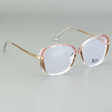 pink gold Transparent  Anti Blue Light Square Eyewear