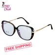 Transparent  Anti Blue Light Square Eyewear Sassy Chick Logo