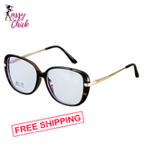 Transparent  Anti Blue Light Square Eyewear Sassy Chick Logo