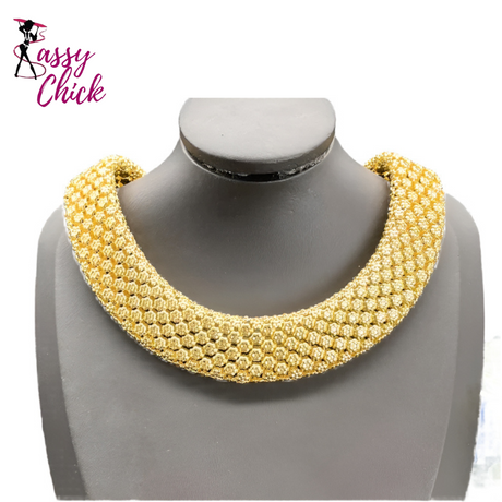 Trendy African Chunky Necklace Set Sassy Chick Logo