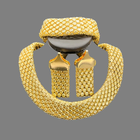 Trendy African Chunky Necklace Set
