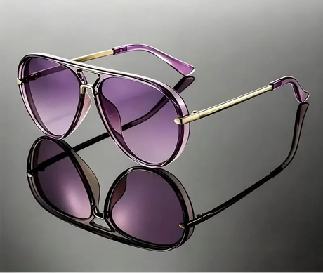 Purple Trendy Candy Color Pilot Sunglasses