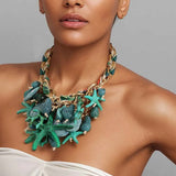 Model Using Trendy Statement Starfish Party Jewelry